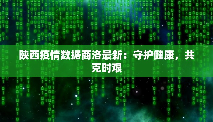 陕西疫情数据商洛最新：守护健康，共克时艰