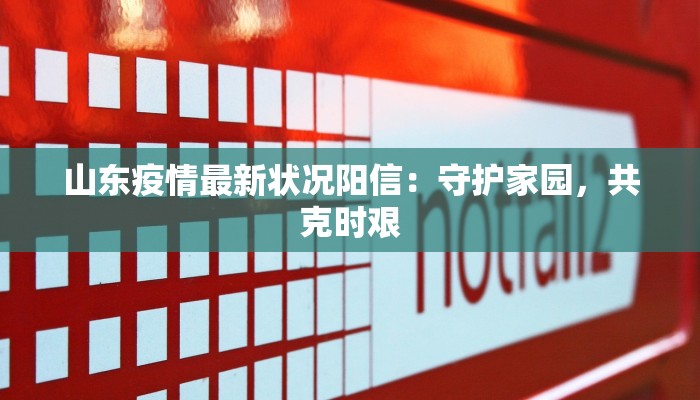 山东疫情最新状况阳信：守护家园，共克时艰