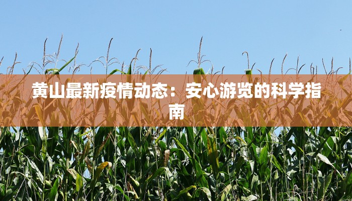 黄山最新疫情动态：安心游览的科学指南