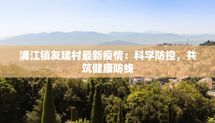 浦江镇友建村最新疫情:科学防控,共筑健康防线 浦江镇友建村最新疫情:科学防控,共筑健康防线