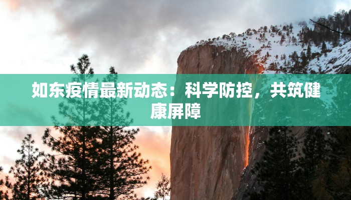 如东疫情最新动态：科学防控，共筑健康屏障