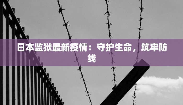 日本监狱最新疫情：守护生命，筑牢防线
