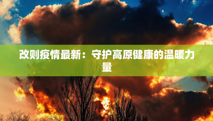 改则疫情最新：守护高原健康的温暖力量