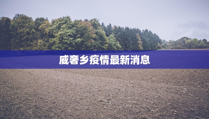 威奢乡疫情最新消息