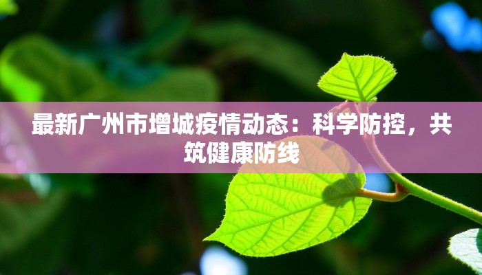 最新广州市增城疫情动态：科学防控，共筑健康防线