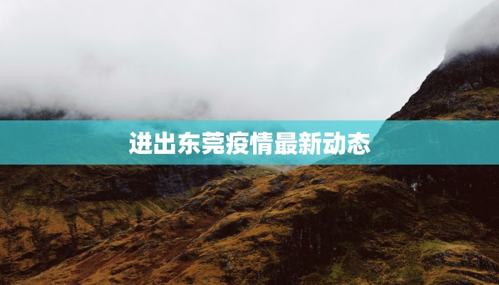 进出东莞疫情最新动态