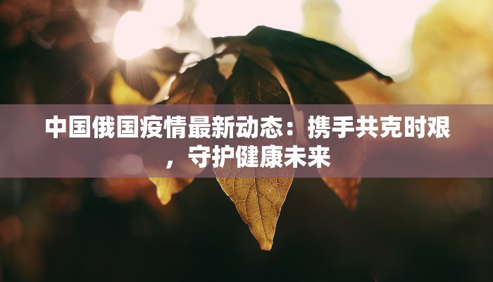 中国俄国疫情最新动态：携手共克时艰，守护健康未来