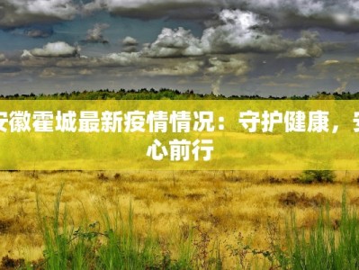 安徽霍城最新疫情情况：守护健康，安心前行