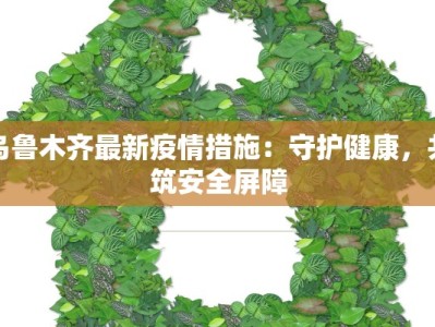 乌鲁木齐最新疫情措施：守护健康，共筑安全屏障