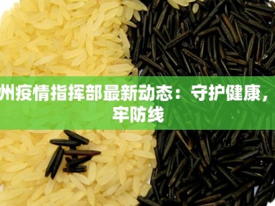滁州疫情指挥部最新动态：守护健康，筑牢防线