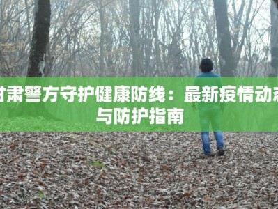 甘肃警方守护健康防线：最新疫情动态与防护指南