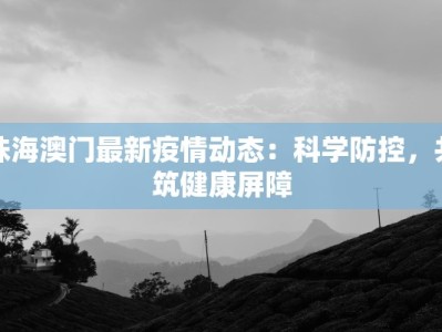 珠海澳门最新疫情动态：科学防控，共筑健康屏障