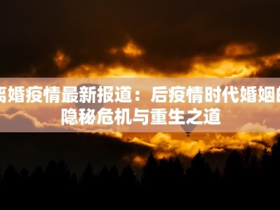 离婚疫情最新报道：后疫情时代婚姻的隐秘危机与重生之道