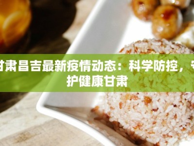甘肃昌吉最新疫情动态：科学防控，守护健康甘肃