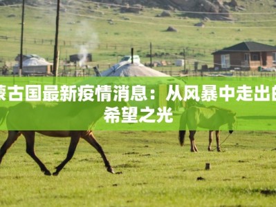 蒙古国最新疫情消息：从风暴中走出的希望之光