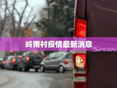 岭南村疫情最新消息